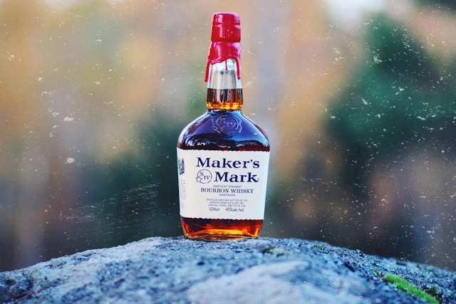 Premium Makers Mark bourbon at Evolution Liquor Store in Edmonton